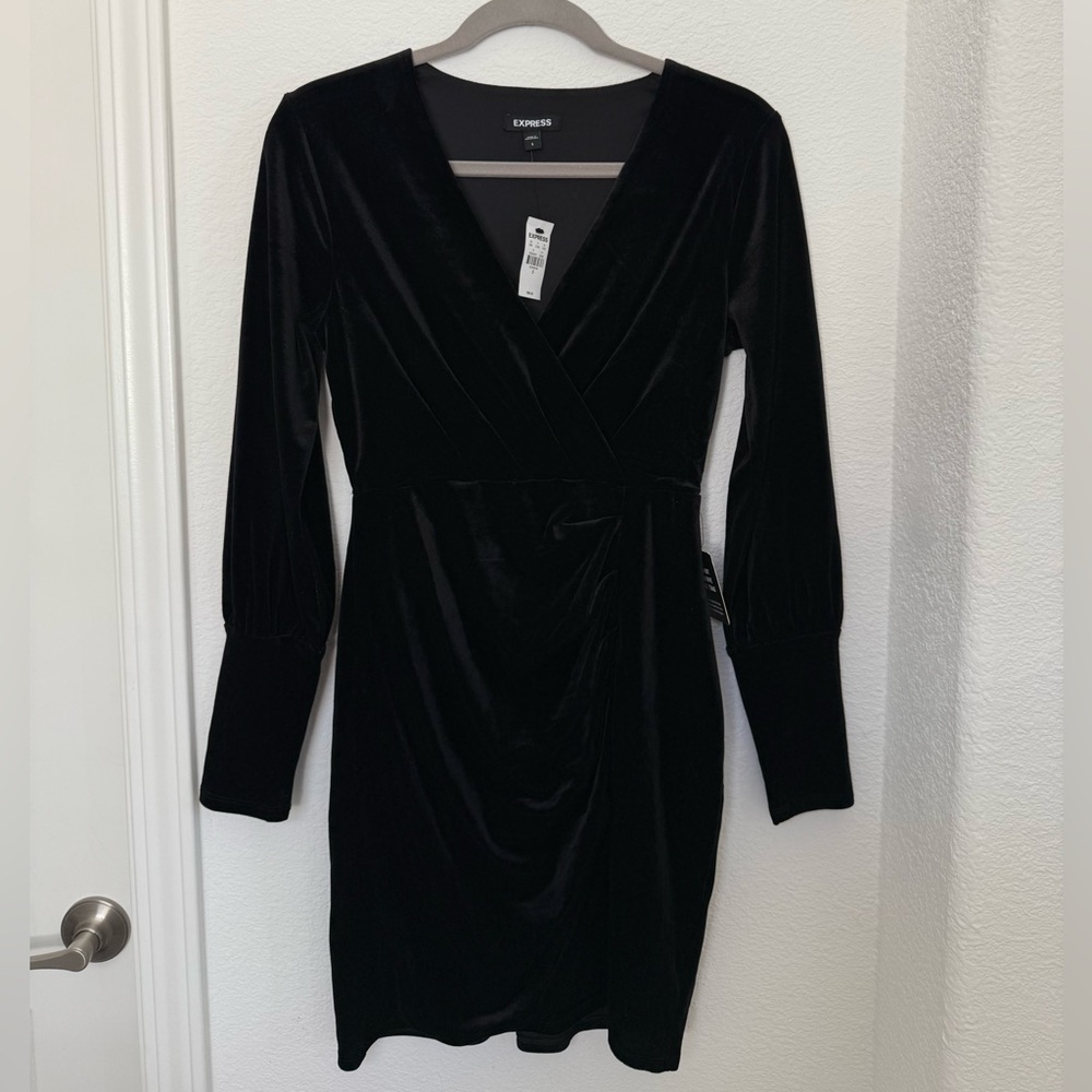 Express Black Velvet Dress